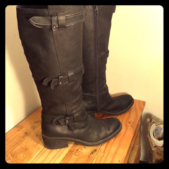 calvin klein tall black boots